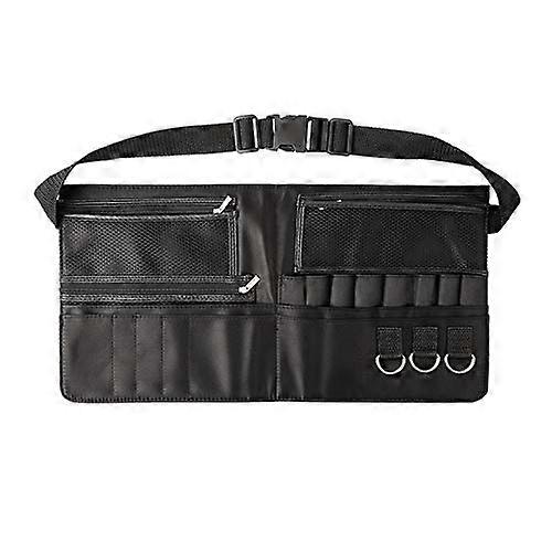 Foldable Makeup Brush Waist Bag Case with Multi Pockets, Belt Strap, and Adjustable Size for Cosmetic Brushes