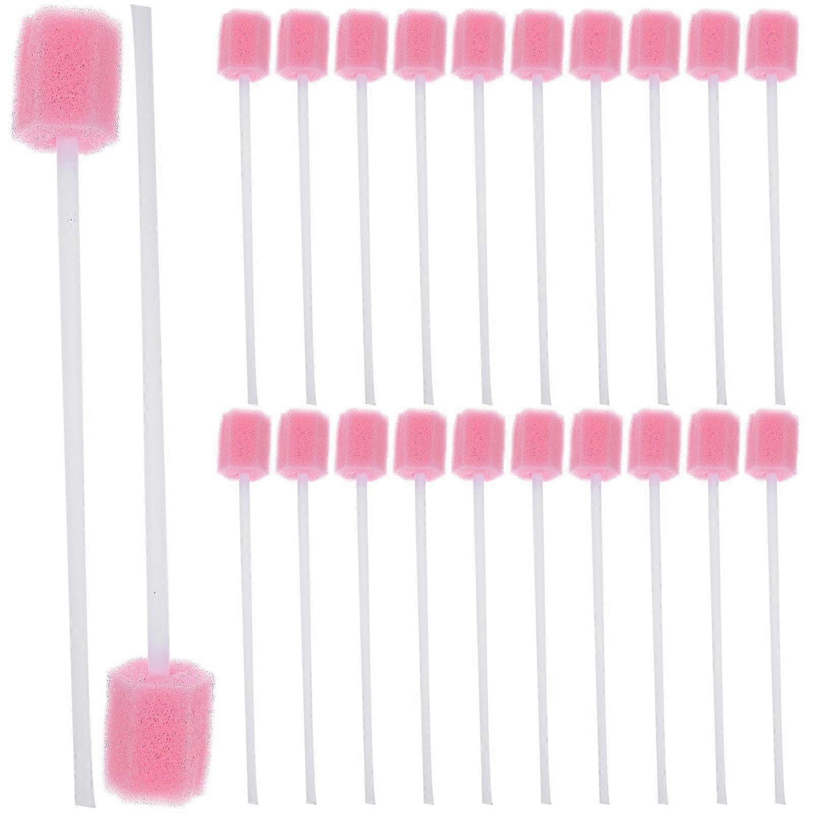 100 Pcs Foam Cleanser Mouth Swabs Sponge Dental Sponges Mouth Cleaning Sponge Disposable Oral Swabs