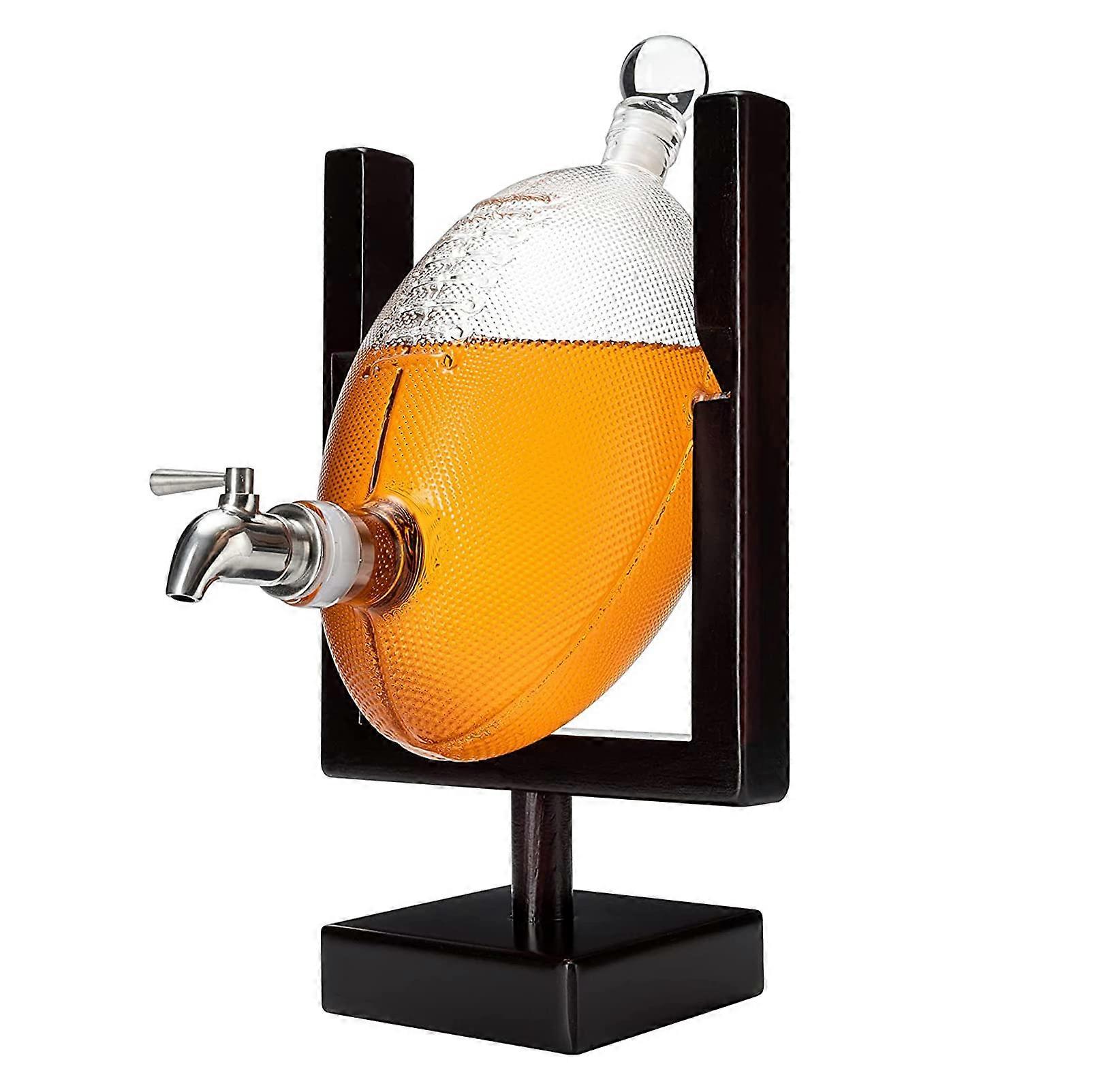 Whiskey Decanter Set with Field Goal Holder & Glasses for Men - Ideal for Dad, Brother, or Retirement