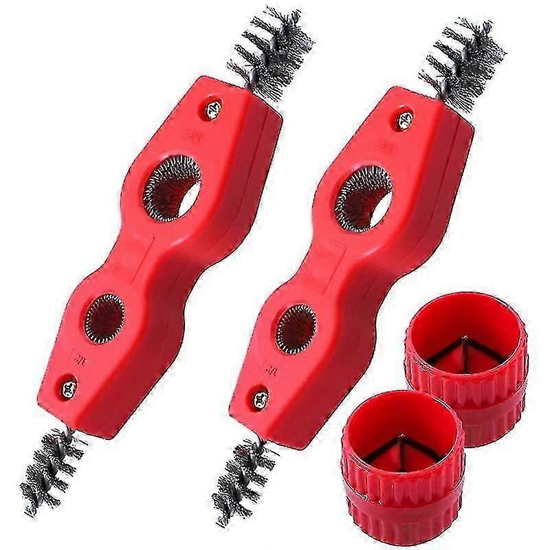 Copper Pipe Cleaning Brush, Double Head Polishing Chamfer Tool