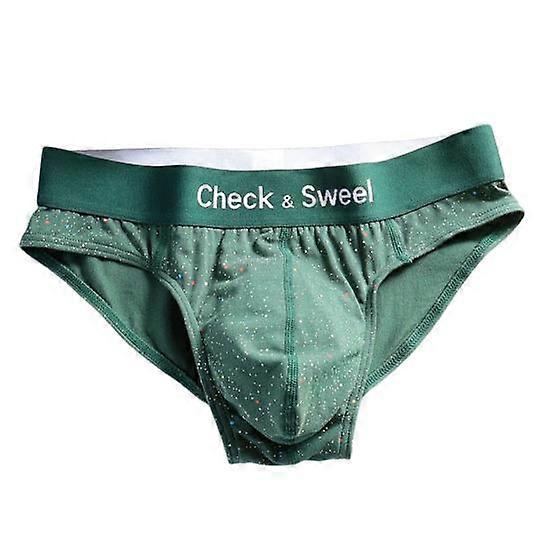 Men Briefs Slim Fit High Elasticity Dot Print Panties Low-rise Elastic Waistband Breathable Smooth Lines Underwear