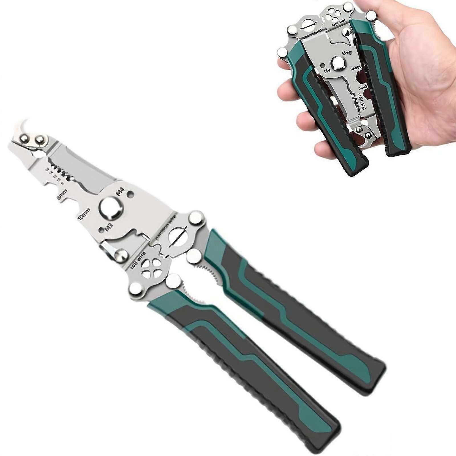 Foldable Multifunctional Wire Stripper Tool 18 in 1 for Cutting, Pulling Wires with Ergonomic Grip and Durable Steel Construction