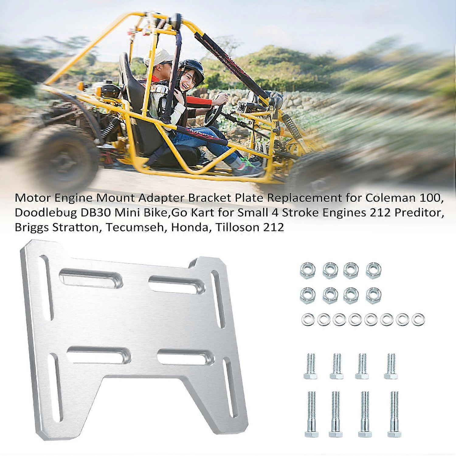 Motor Engine Mount Adapter Bracket Plate Replacement for Coleman 100, Doodlebug DB30 Mini Bike,Go Ka