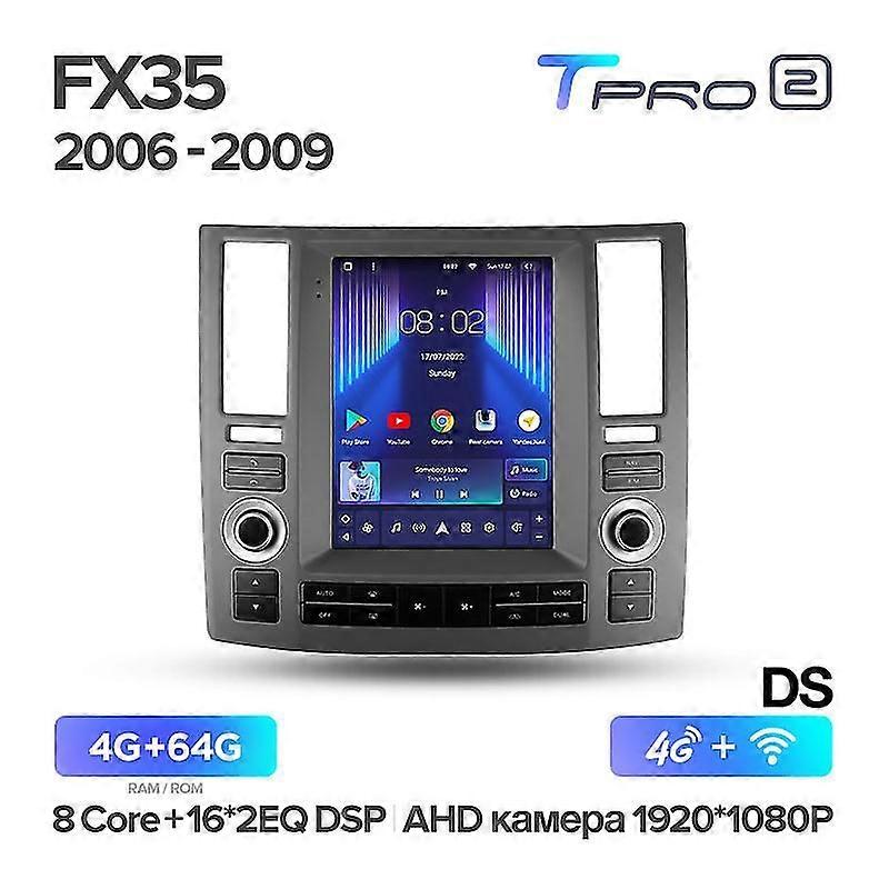 For Infiniti Fx35 2006 - 2009 For Tesla Style Screen Car Radio Multimedia Video Player Navigation Gps Android No 2din 2 Din Dvd