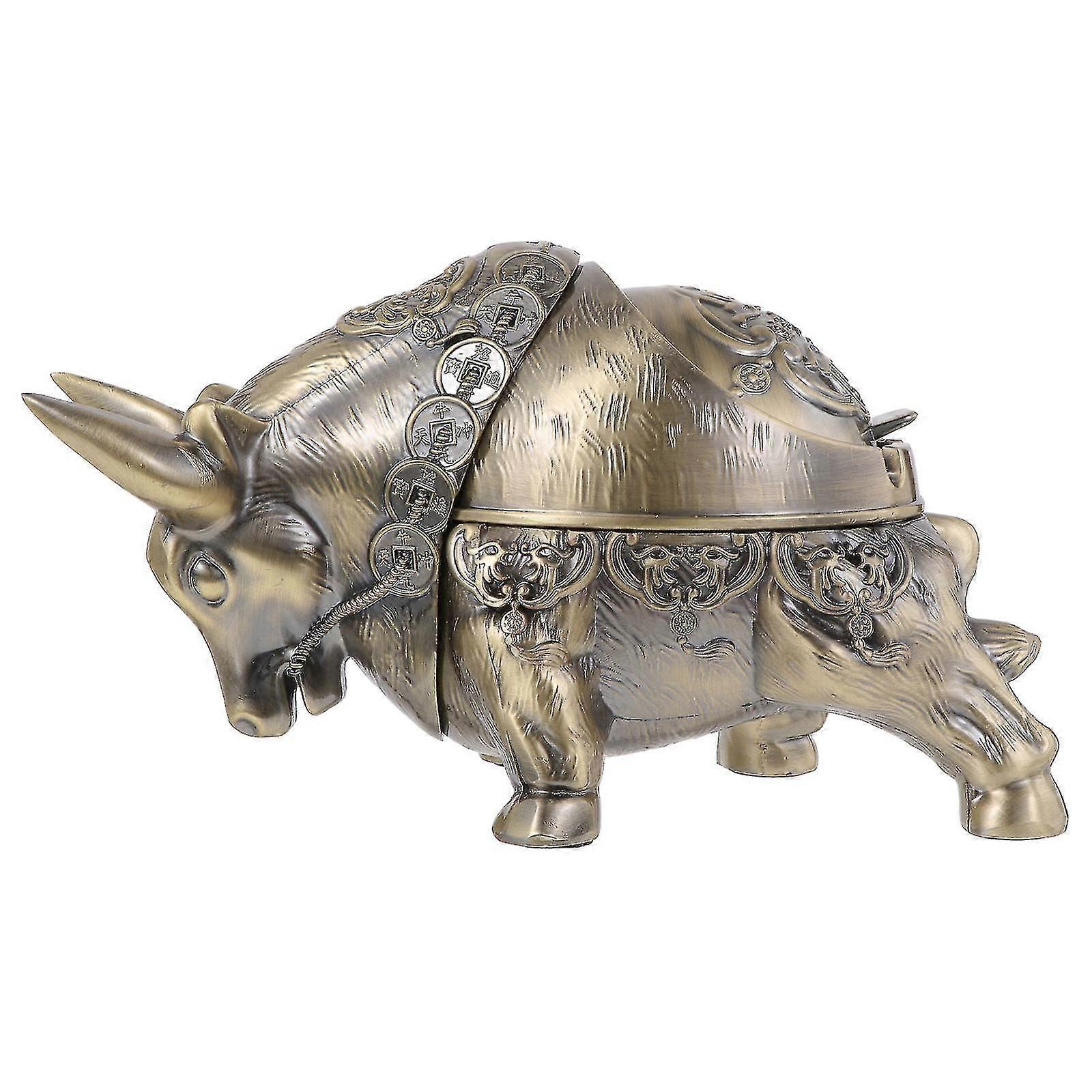 1pc Creative Cattle Ashtray Practical Office Ashtray Cigarette Butt Container - q38