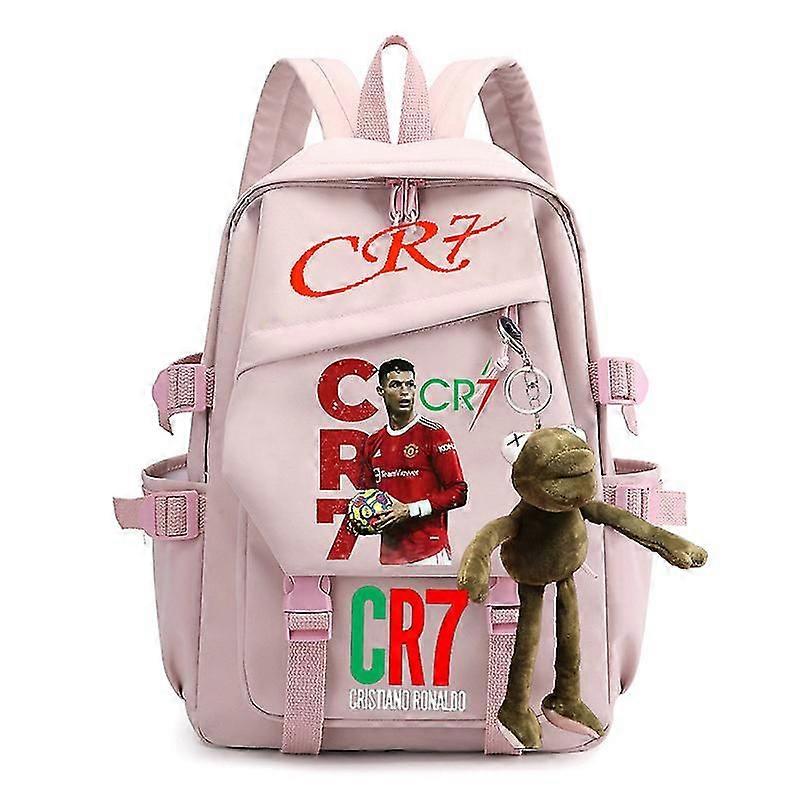 Cr7 حقيبة مدرسية طلاب بنين بنات حقيبة ظهر ابتدائية مدرسة متوسطة أطفال مراهقون كمبيوتر محمول