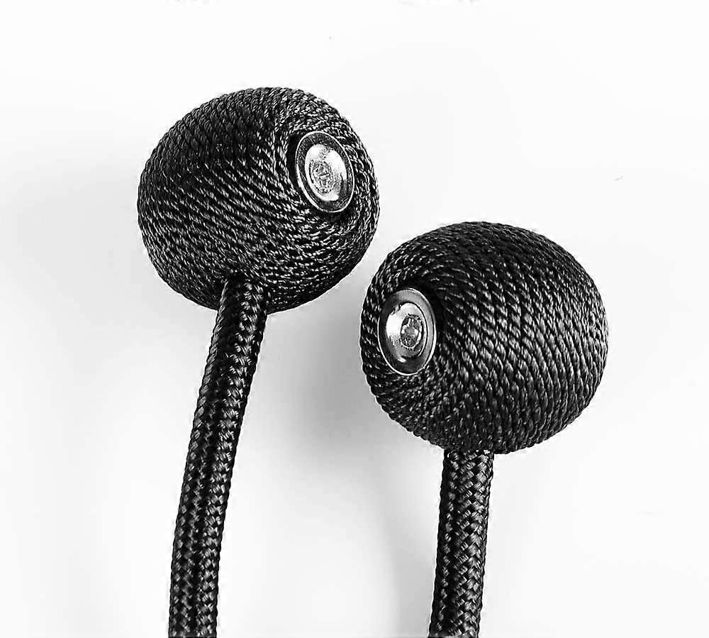Easy Use No Damage Curtain Holdbacks, Handmade Weave Rope Ensures Flexibility For All Curtain Types (Black), Modern Elegant Design With Strong