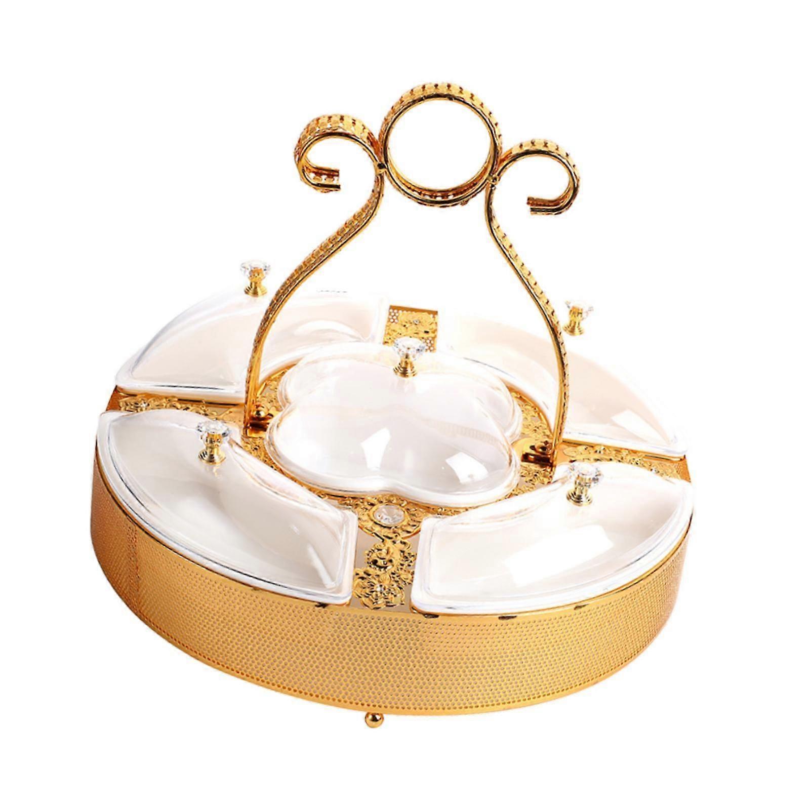 Divided Serving Tray Snack Platter with Lid for Entertaining Multifunctional