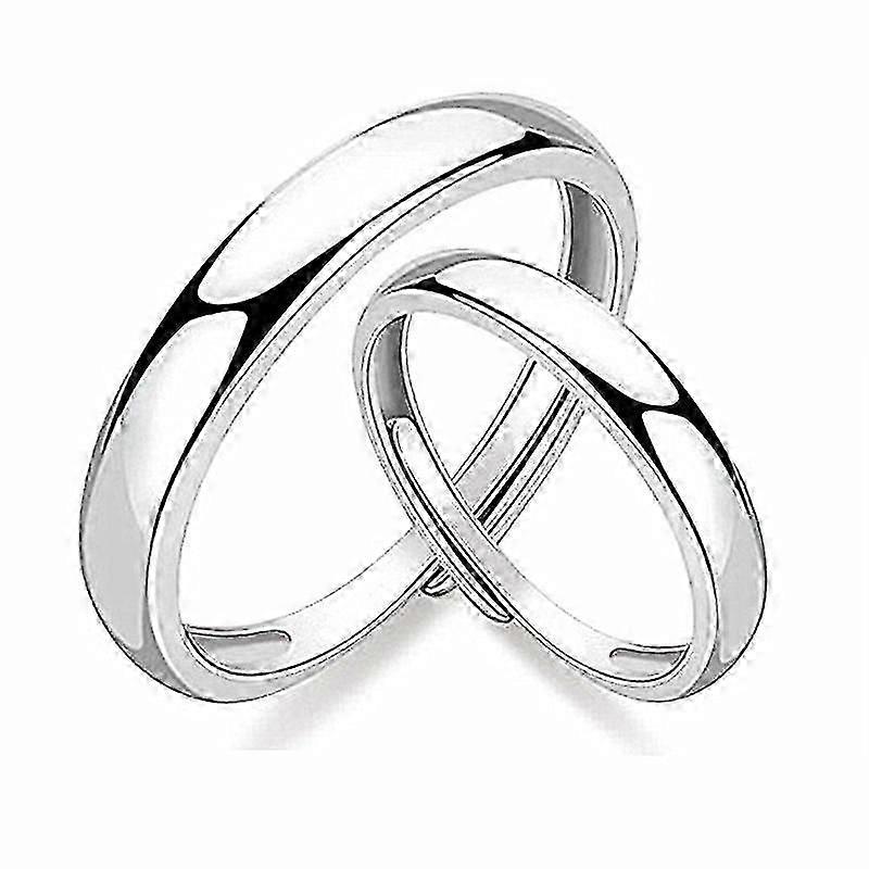 Verzilverde Paar Ring