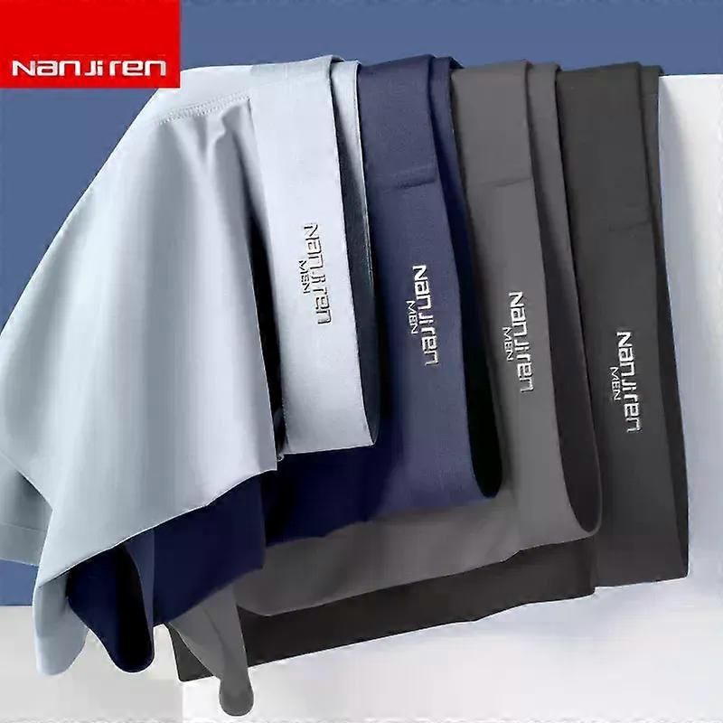 4st / parti Mäns Ice Silk Underkläder Graphene Bomull Shorts Andningsbara Ial Boxer Shorts