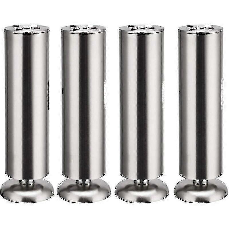 4x 300mm Mobilya Ayakları Paslanmaz Mutfak Dolabı Yuvarlak Ayaklar, Kauçuk Paspas, Güvenli ve Sessiz