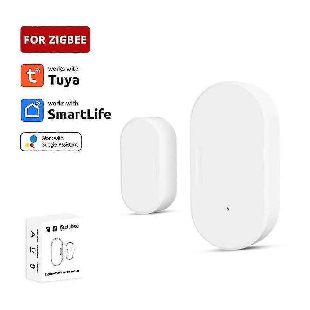 con Tuya Zigbee 3.0 Smart Door Window Sensor Door Open/Closed Detector Security Protection Smart Life APP Control Via Alexa Google