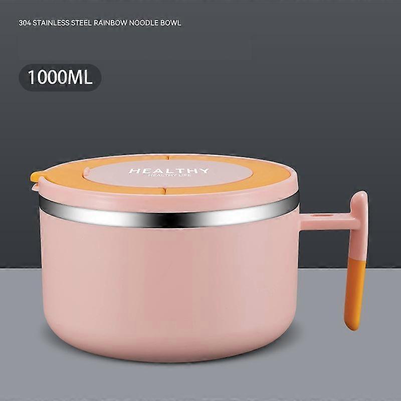 Instant Noodle Bowl 304 Stainless Steel Lunch Box with Handle Bento Box Food Thermos Office Worker Student Kid's Lunch Box