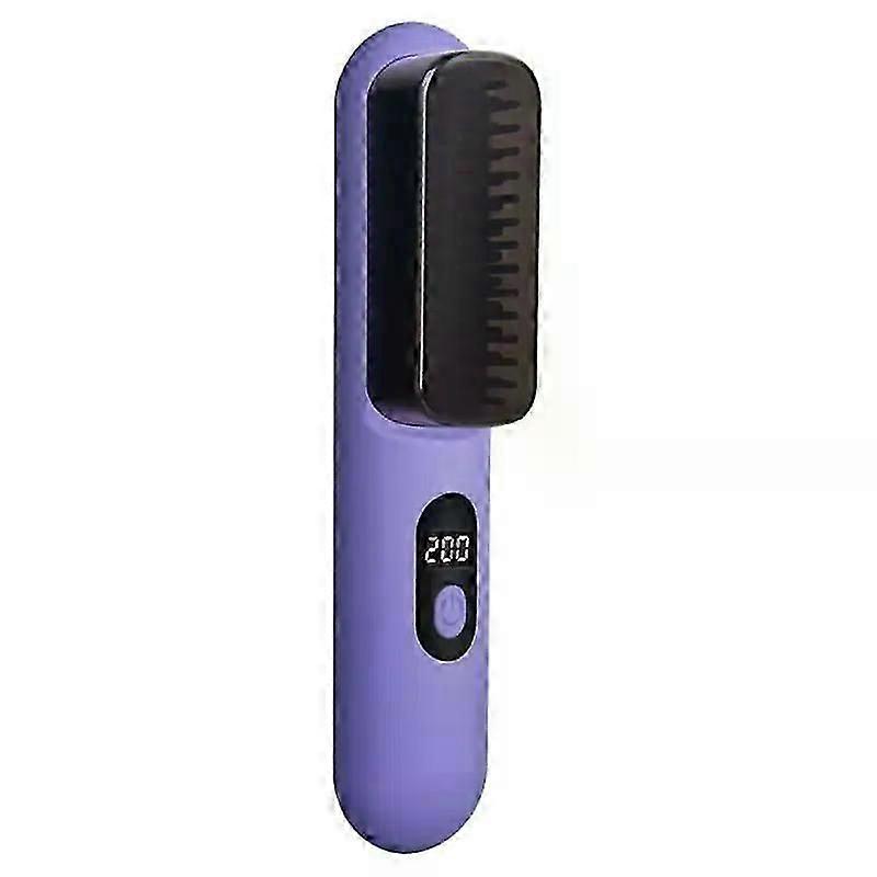 Lazy Hair Straightener Straight Hair Easy To Carry Digital Hair Straightener Brush With Temperature Control Negative Ion H