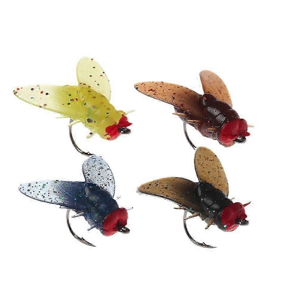 Bionic Fly Fishing Bait 20PCS, 2024 Νέο μαλακό δόλωμα Fly Hook Add Fish Attractant Fishing Gear