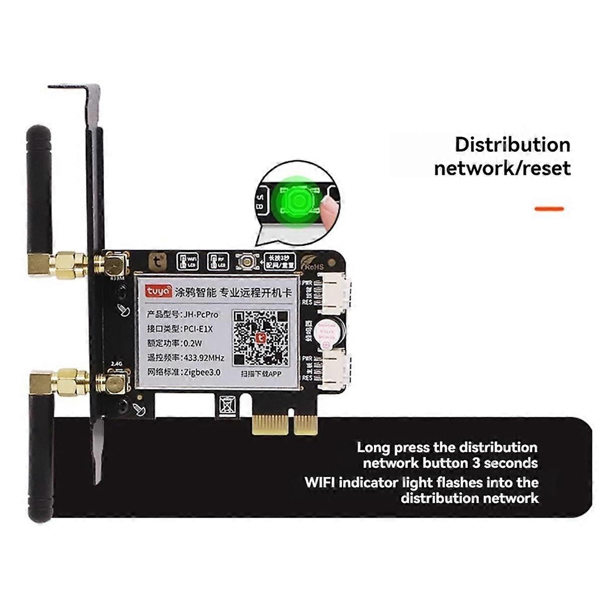 Tuya Zigbee Computer Netzschalter Boot-Karte Remote-Ein-Aus-Schalter Taste PCIe-Karte für Desktop-PC Computer Short