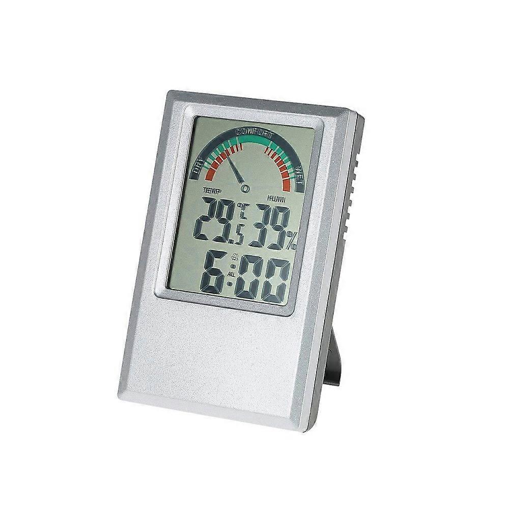 Digital Clock Indoor Thermometer Hygrometer - Accurate Temperature and Humidity Monitoring with Large Display