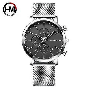 Herren Uhren Top Mode Multifunktions Kleines Zifferblatt Edelstahl Mesh Business Wasserdichte Armbanduhren Relogio Masculino