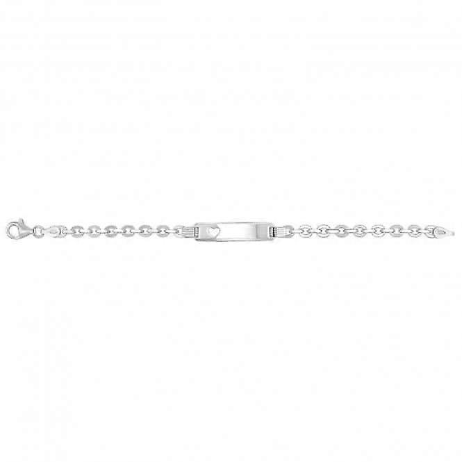 Acotis Silver Babies Cut-Out Heart ID Bracelet G2225