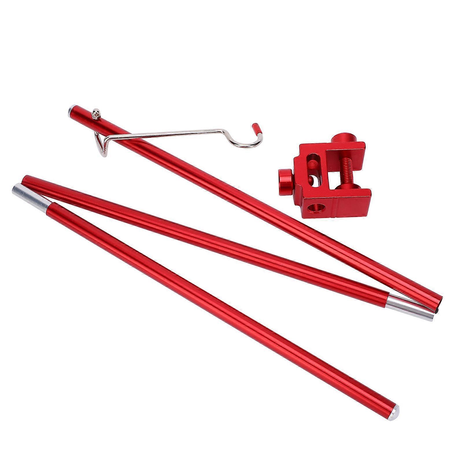 Outdoor Camping Light Hanging Poles Portable Aluminum Alloy Light Stand Lamp BracketRed