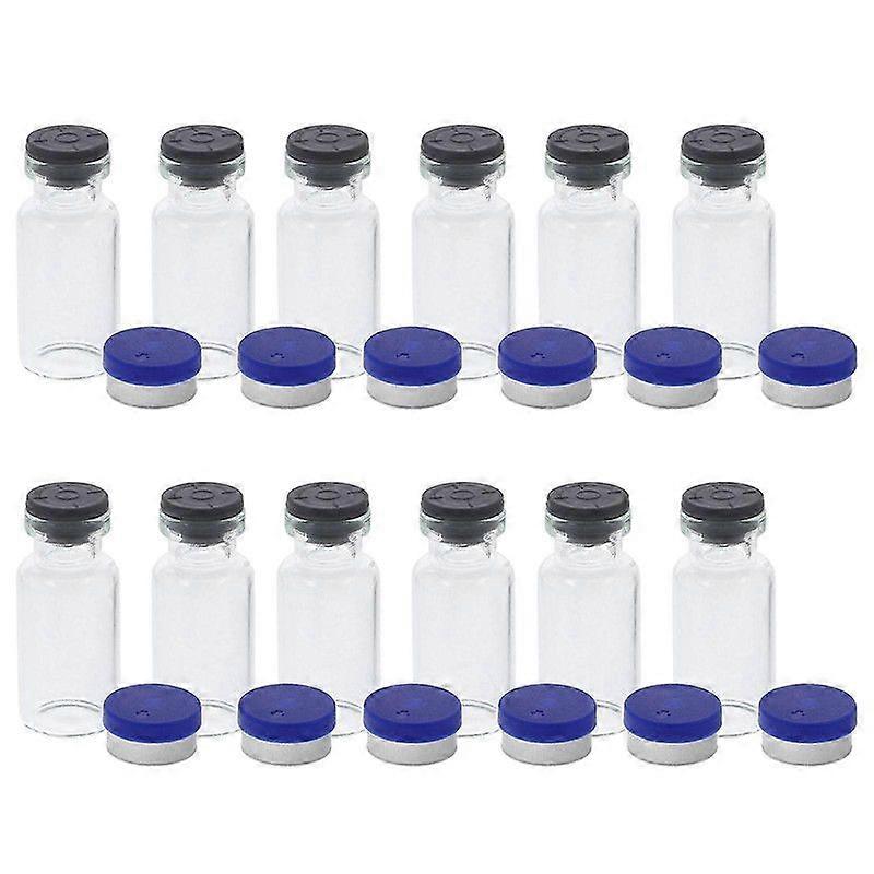 12 st glasflaskor små glasförvaringsflaskor flytande provflaskor pulverflaska med kork 3 ml