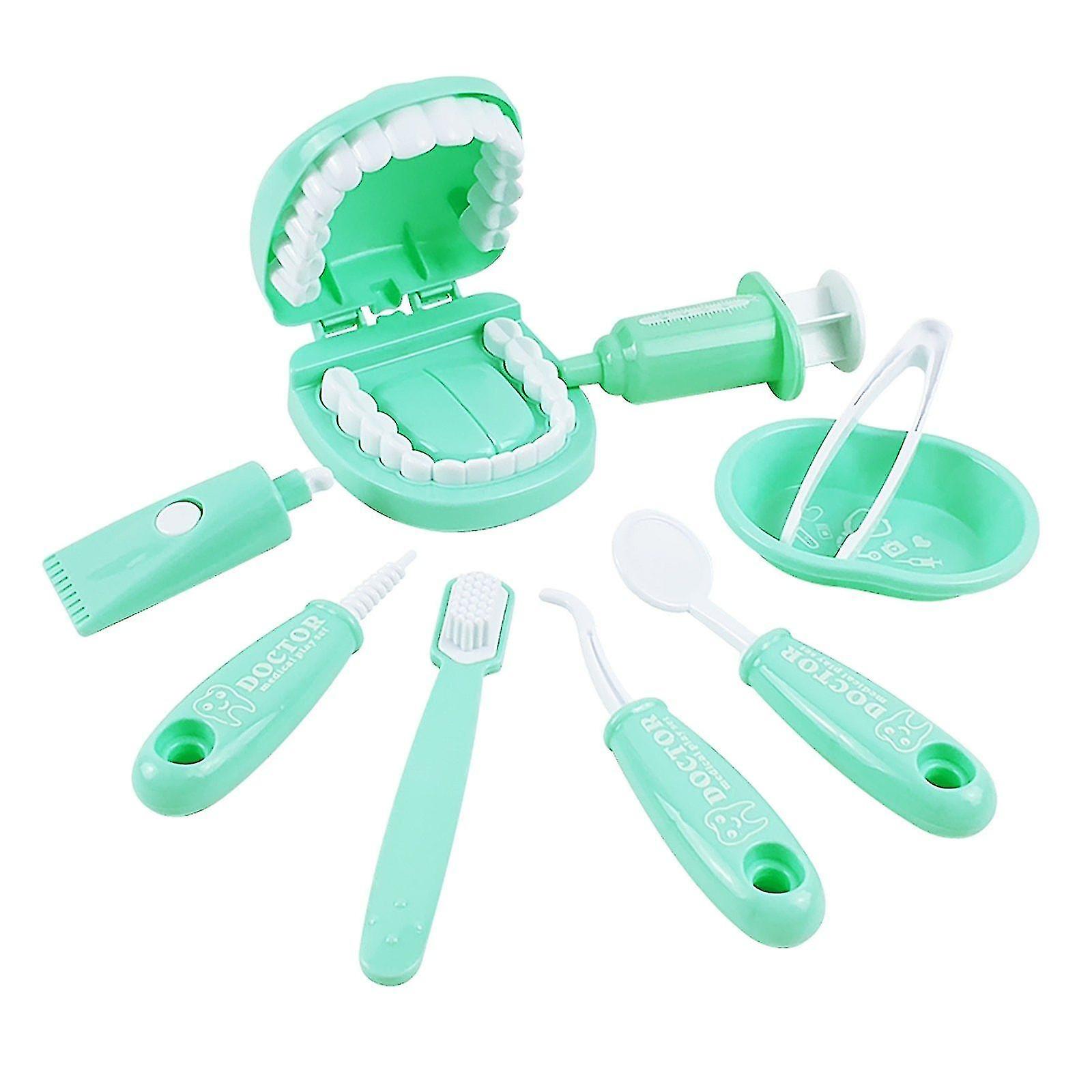 Children Pretend To Play With The Dentist And Check The Tooth Model Set Medical Kit @bugu
