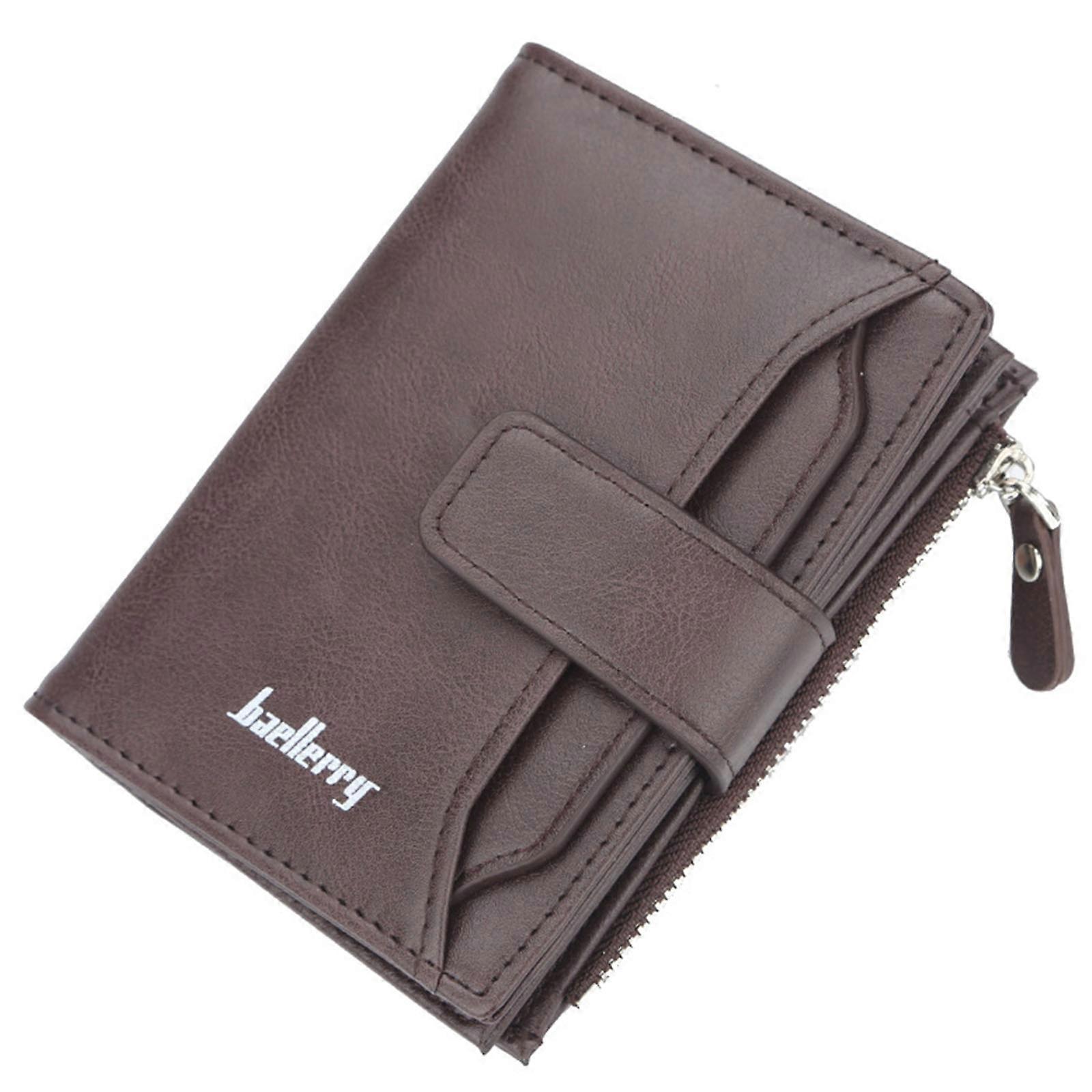 الرجال بو الجلود خمر محفظة قصيرة حامل بطاقة الائتمان رخصة القيادة لحالة القهوة