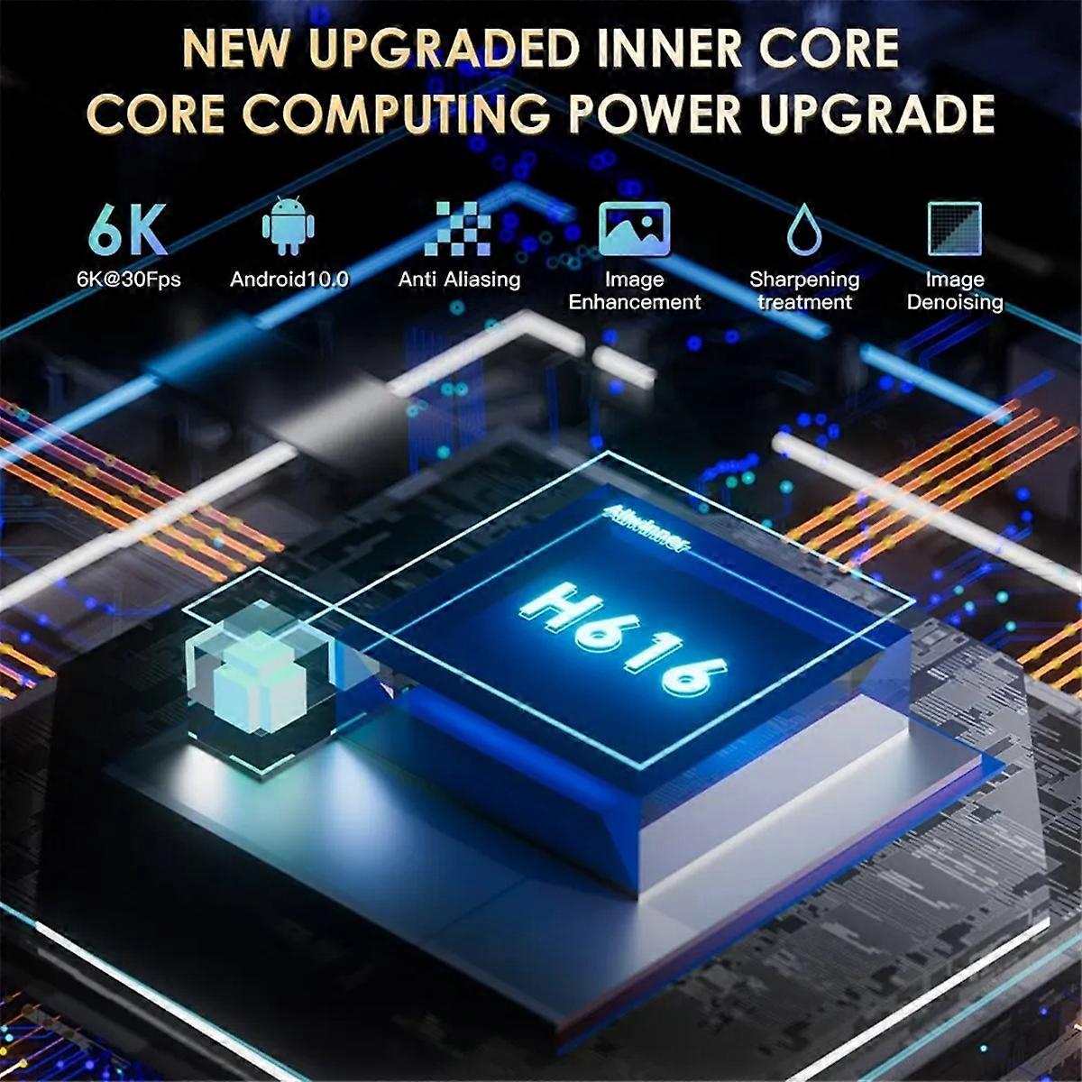 H20PRO Smart Android TV Box Android 10 2GB 16GB 6K Media Player TV Box Android 2.4&5G WIFI Very Fast