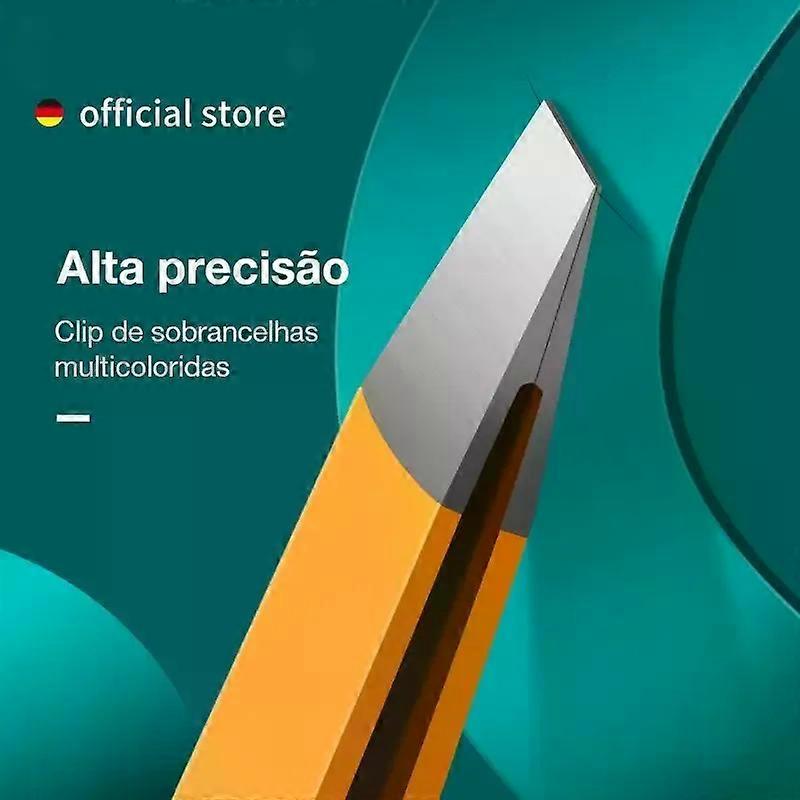 السيد. الأخضر الحاجب ملاقط الشعر الملونة جمال الشعر الناعم مجتذب الفولاذ المقاوم للصدأ مائل الحاجب كليب إزالة أدوات المكياج