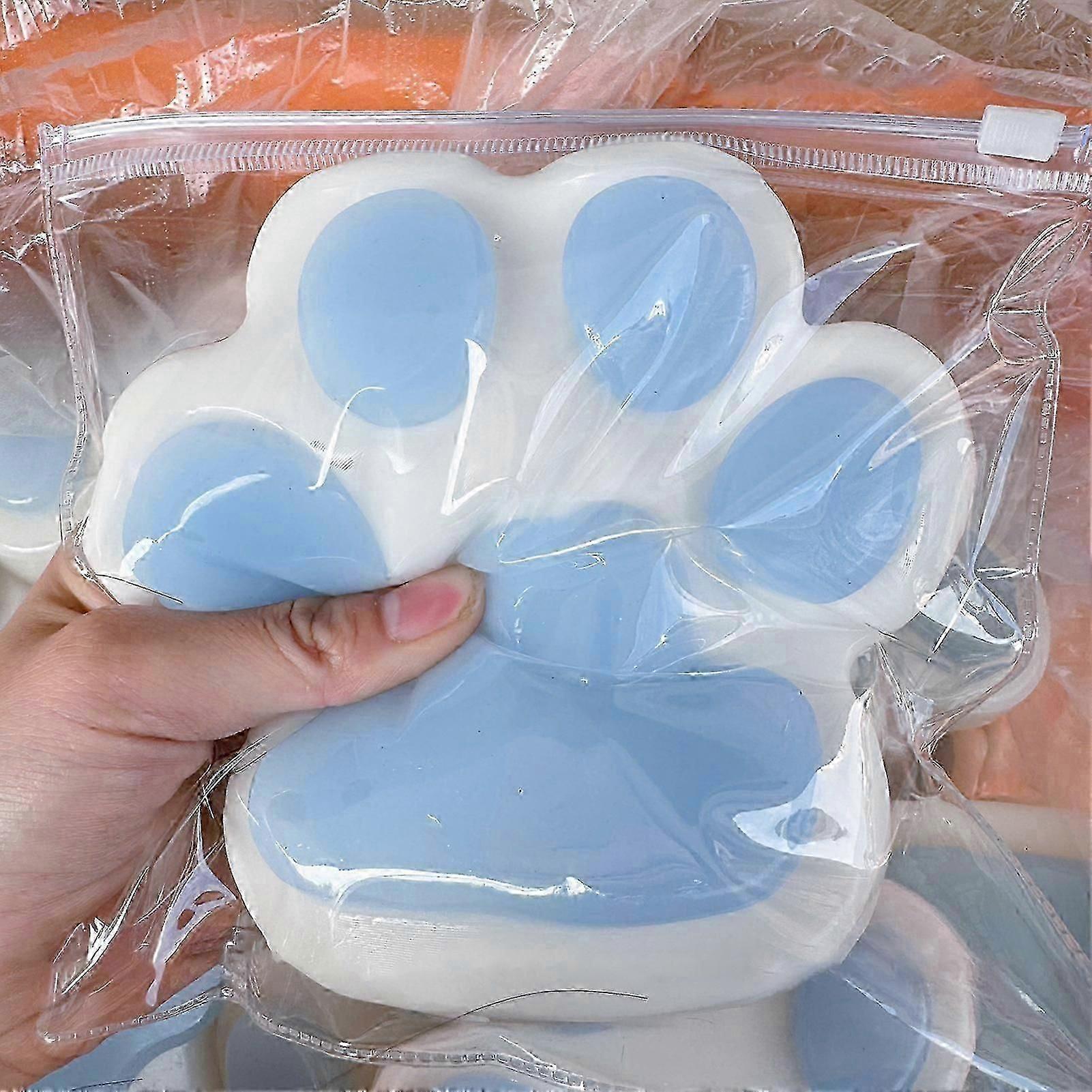 Håndlavet Taba Squishy Big Cat Paw Silikone Squeeze Legetøj til Stresslindring, Kattepote Kæmpe Pote Squishy Sensorisk Legetøj til angst og afslapning