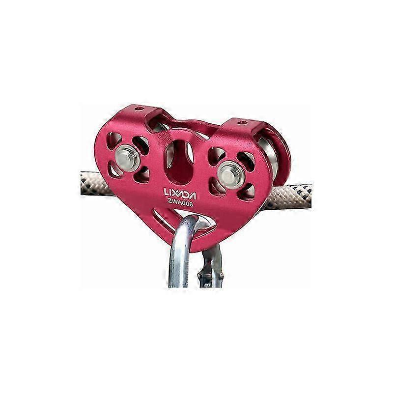 Red Heart Shaped Double Pulley Cable Pulley Zip Line Extension with Ball Edition