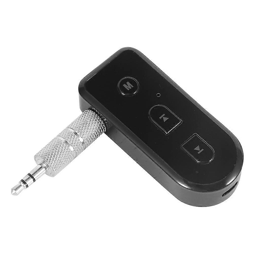 Wireless Bluetooth Car Audio Receiver 3.5mm Aux Jack Black