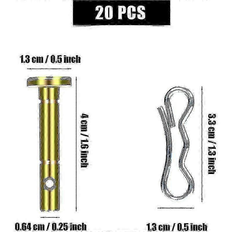 20 Set Sneeuwblazer Shear Pins En Cotter Pins, 20 stuks 738-04124 en 20 stuks 714-04040 Shear Pin vervanging voor Mtd Cub Cadet Troy-bilt Snowblowers