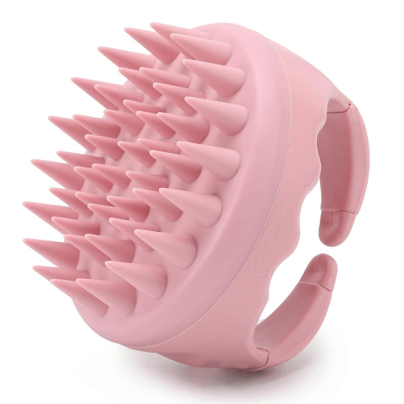 Scalp Shampoo Brush Pink Silicone Head 1 Count For Hair Wash And Scalp Exfoliation