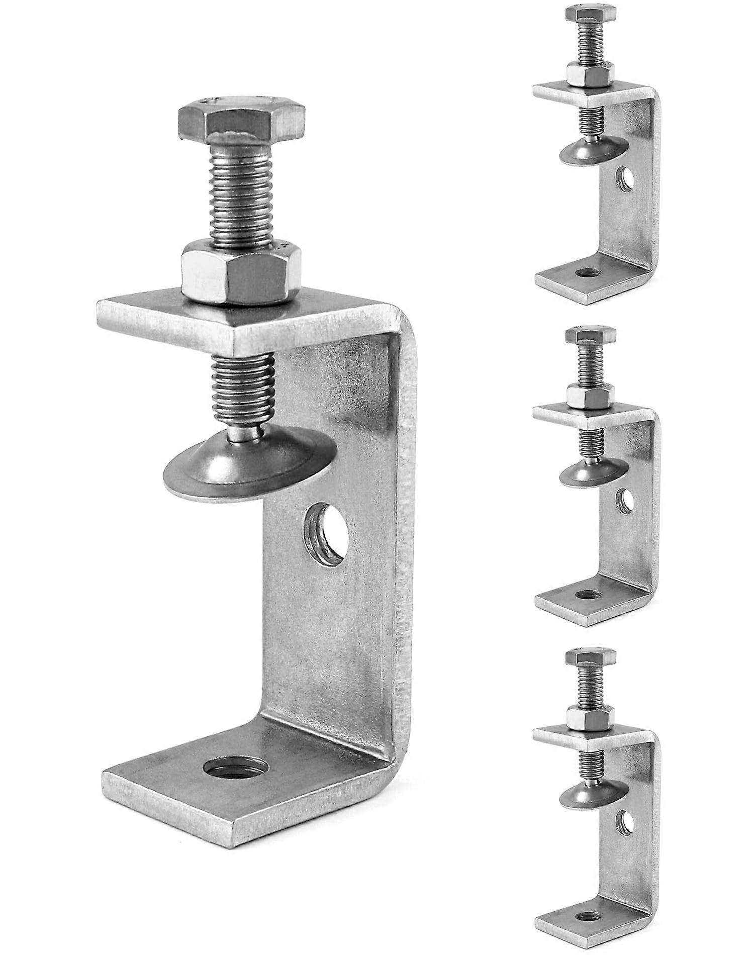 304 Stainless Steel C Clamp Tiger Clamp Set, 4 Heavy-Duty C Clamps for Home Improvement and Automotive Repair