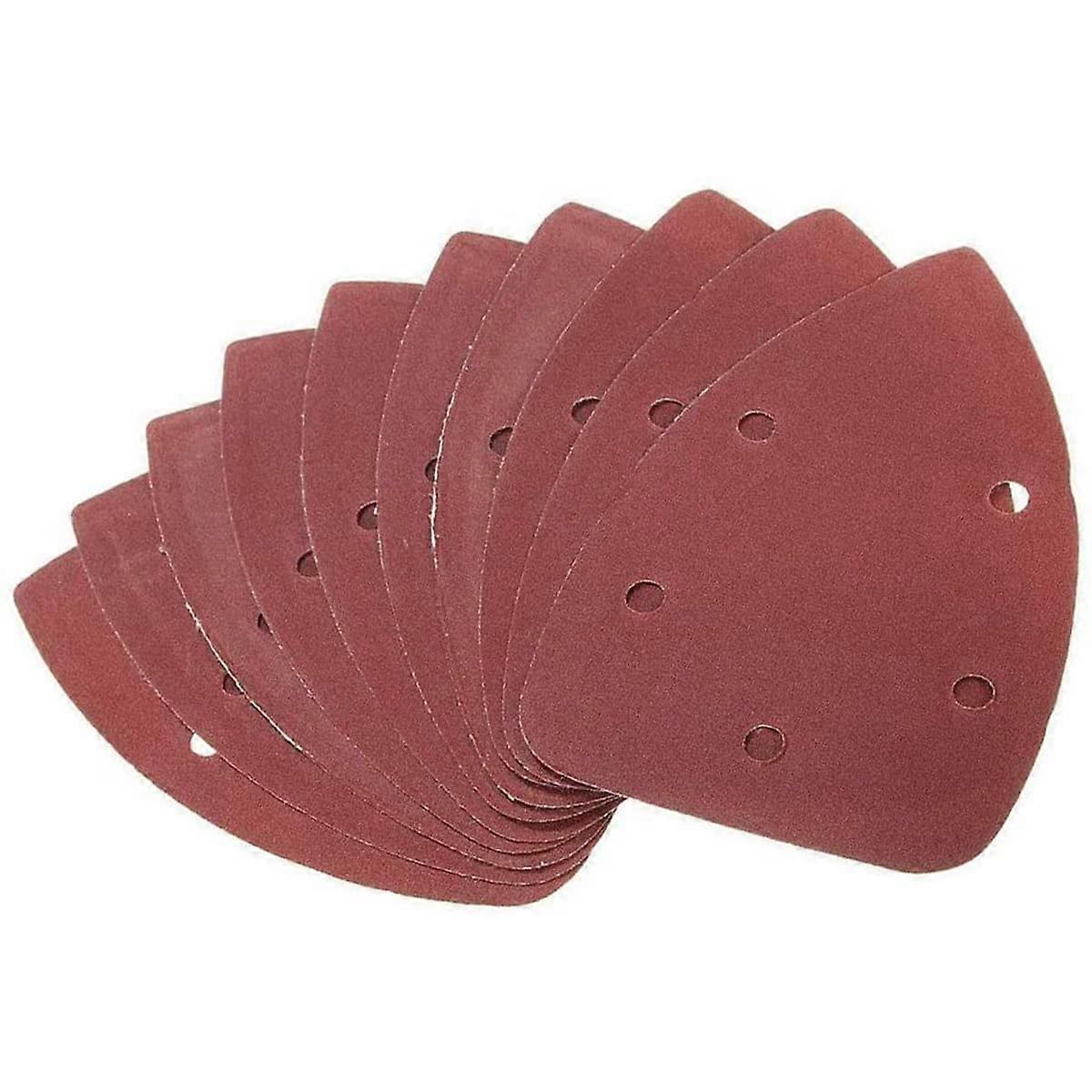 40 Pieces Mouse Sandpaper 5 Holes Detail Sander Sandpaper Hook and Loop Sanding Sheets 120 Grits
