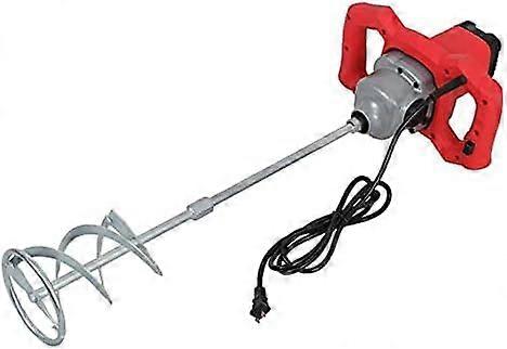 Cement Mixer 2100W Electric Handheld Drywall Mortar Mixer, 110V, 6-Speed Adjustable for Mud, Cement, Mortar, Fodder