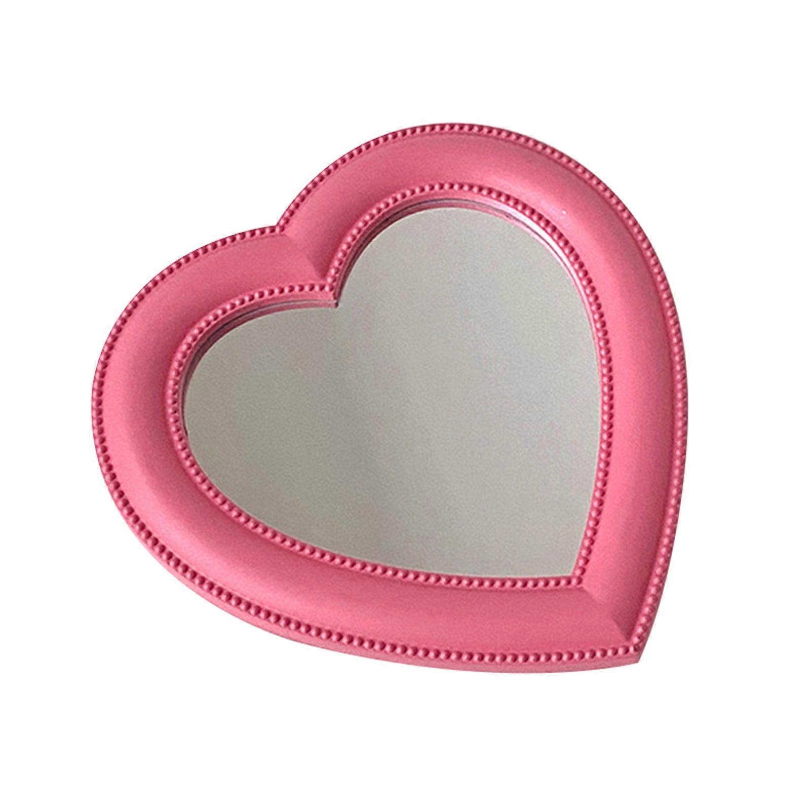 Makeup Mirror Heart Shape Lightweight Safe Usage