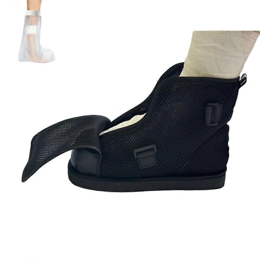 Adjustable Walking Boots Recovery Cast Shoe Covers, Lightweight Medical Boot for Men or Women, Small Size, Fracture Support