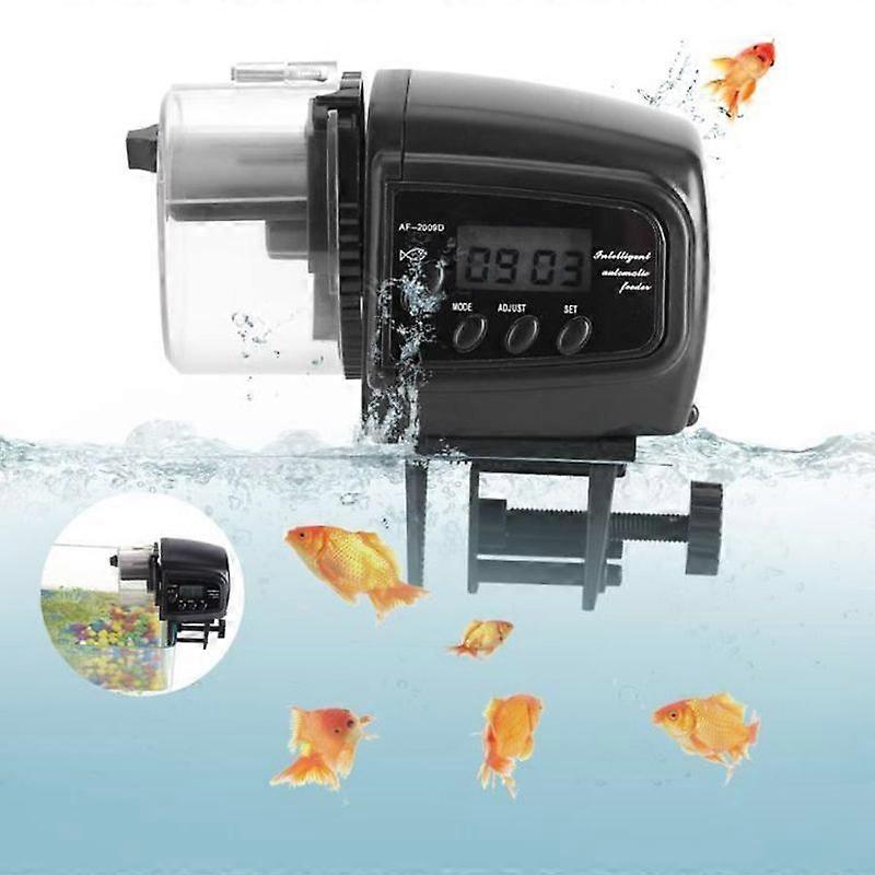 Electronic LCD Digital Display Fish Feeder Automatic Timer Feeding Machine-CHE