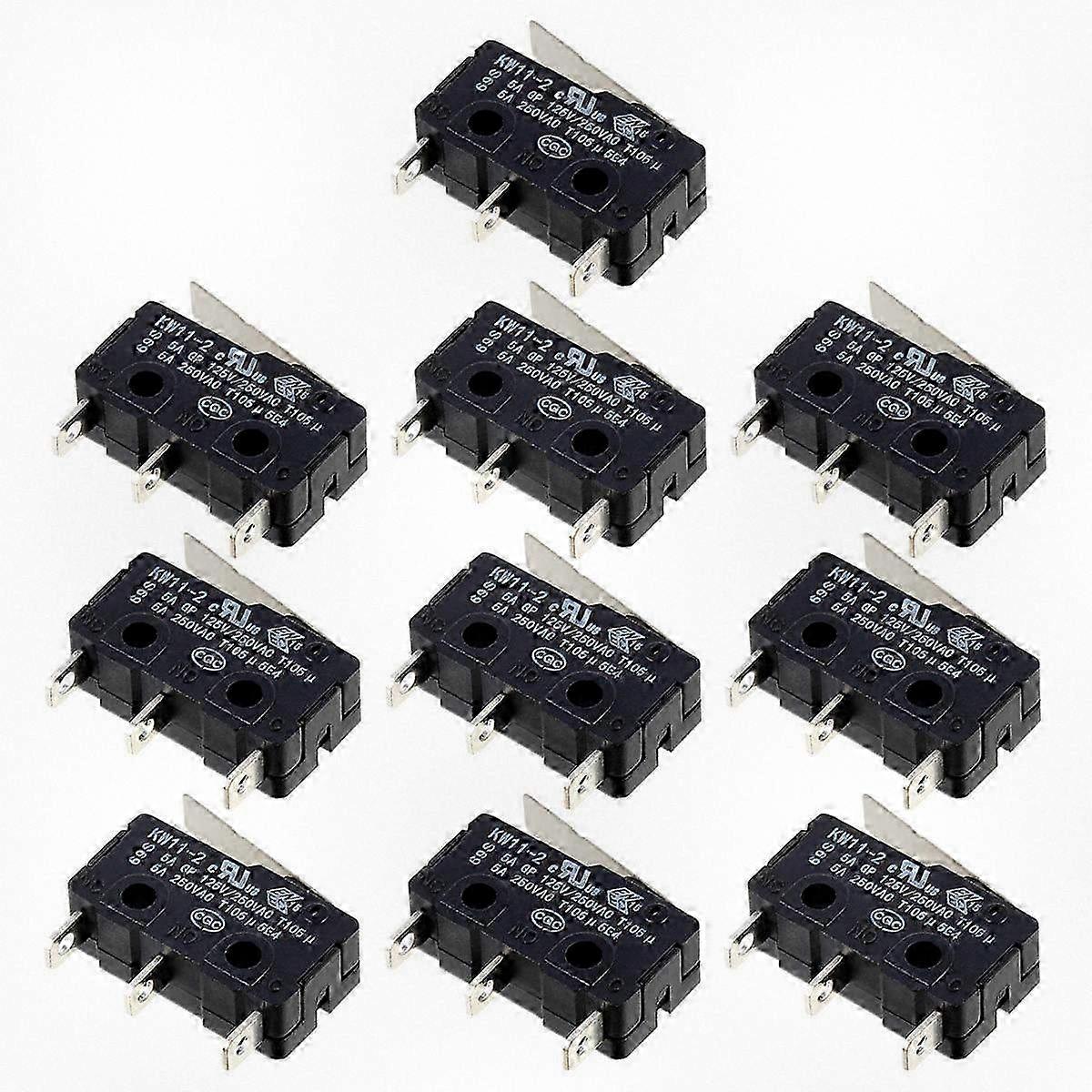 10 Pcs Micro Limit Switches for Various Applications, Momentary Snap Action Design, Ideal for Limit Switching Needs