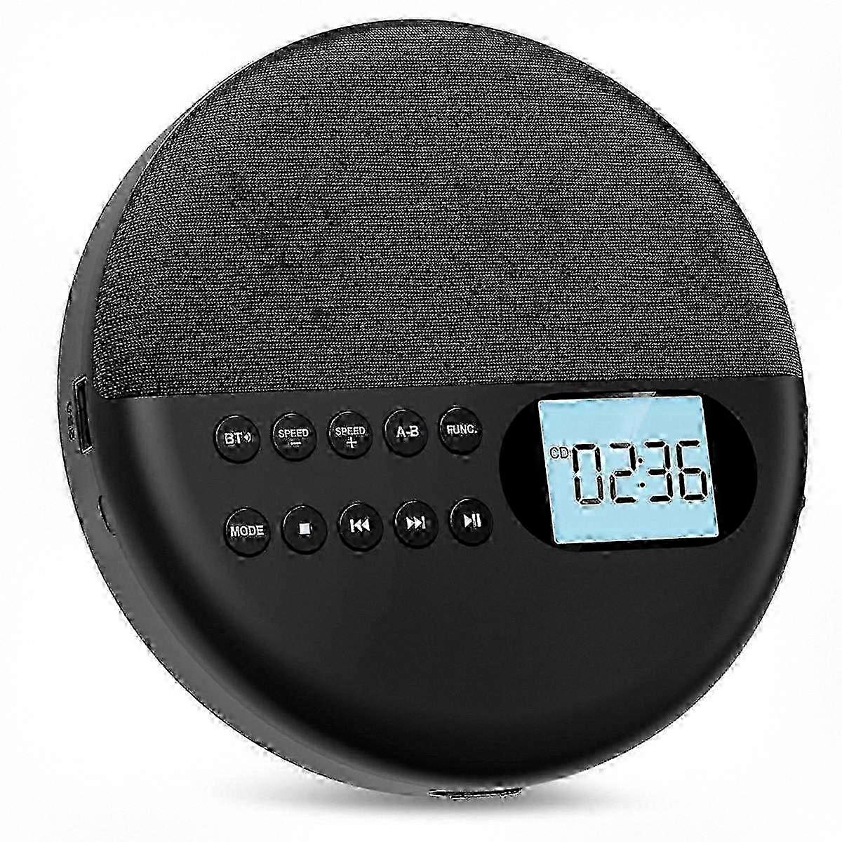 Portable CD Player, Bluetooth Enabled CD Player with Speakers, Rechargeable CD Player with ASP LCD Display for a Convenient Listening Experi
