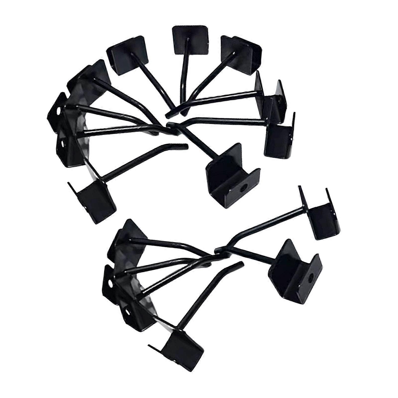 16x Display Rack Hook Accessories Durable Easy Installation Iron Hook Black