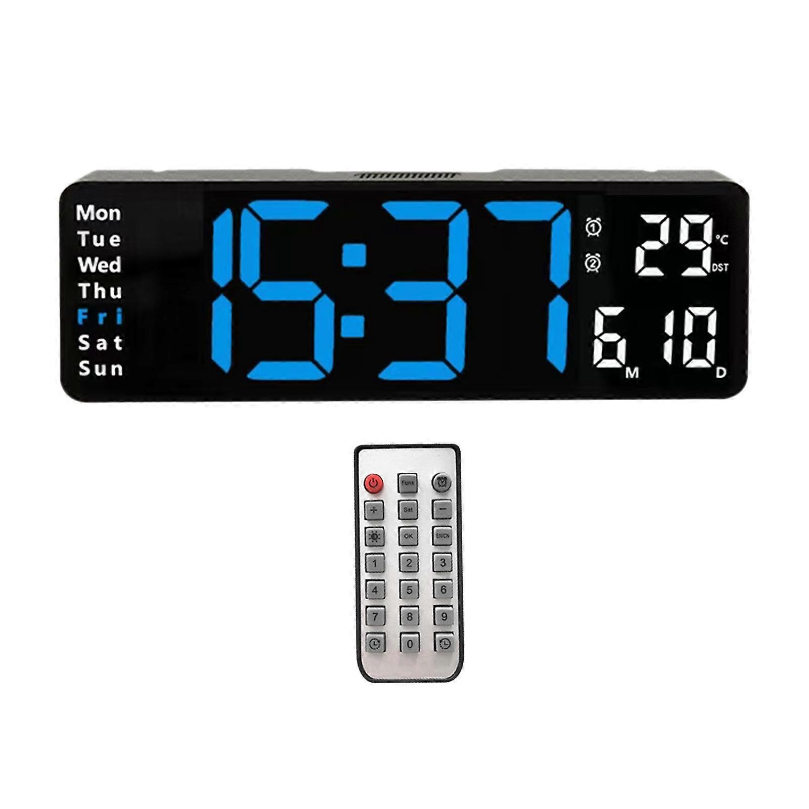 Digital Wall Clock Table Clock 2 Sets of Alarms Digital Alarm Clock Modern for