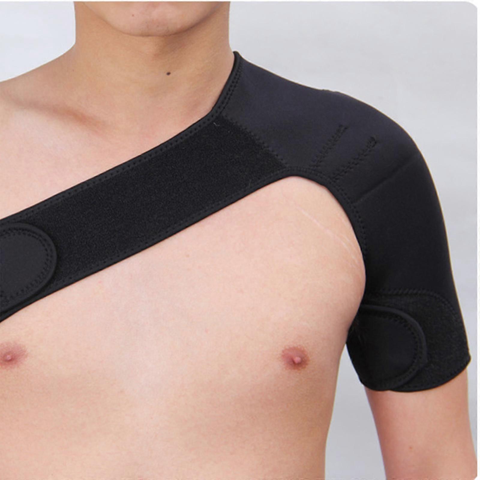 New Upgraded Support Shoulder Protector Durable Supports Braces Elastic Adjustable Free Size Basketball Badminton PVC Warm Shoulders