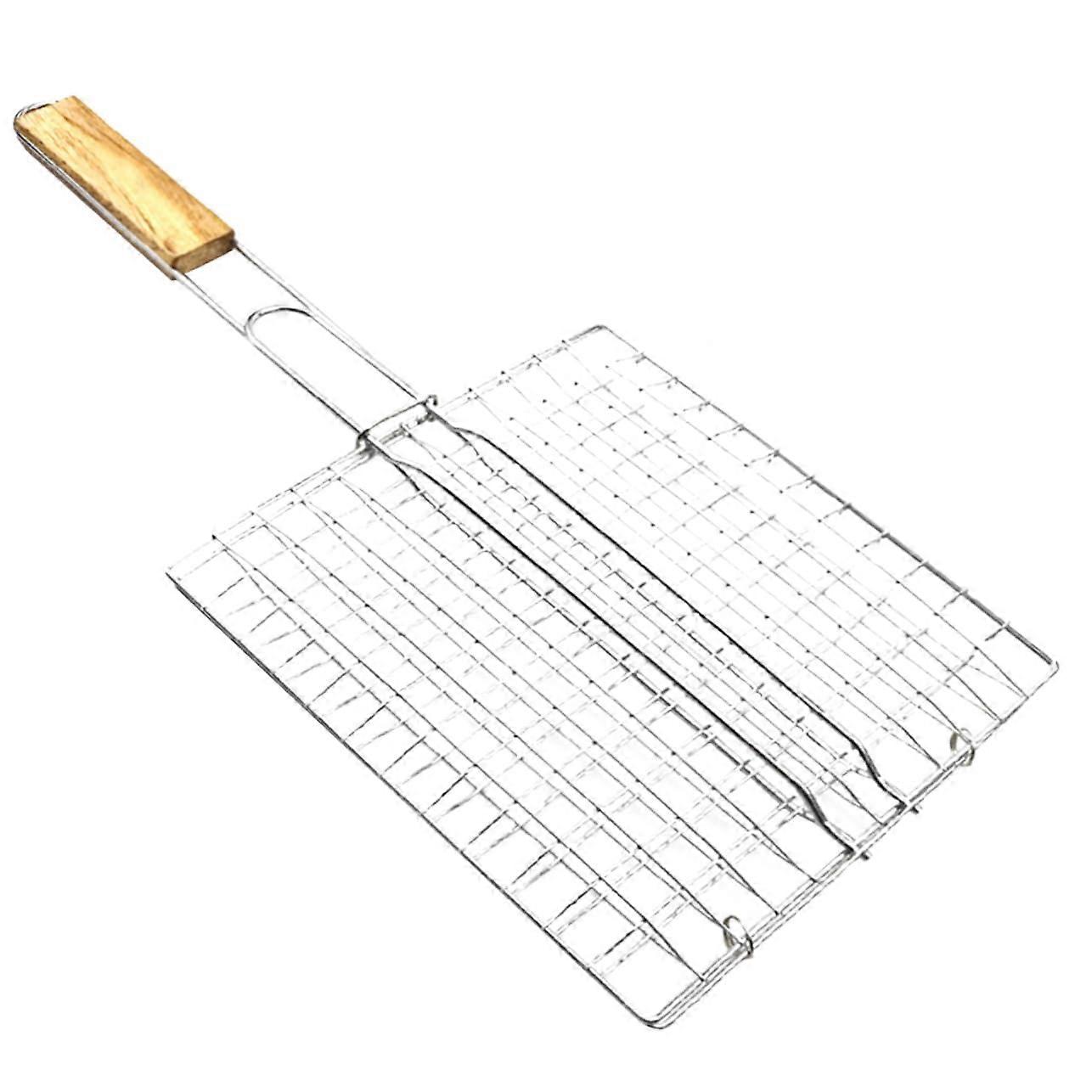 Bbq Rolling Grill Basket Bbq Wire Mesh Net Clamp For Grill