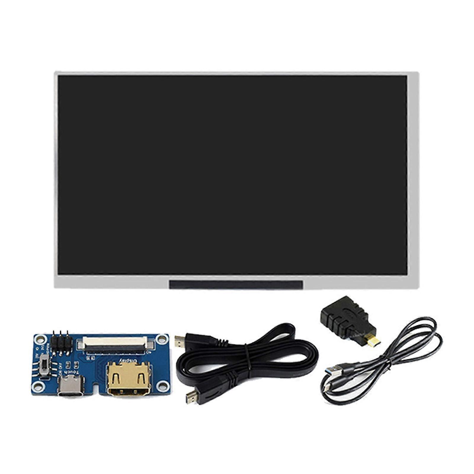 7'' For RPI 5B/4B/3B+ Display Screen HDMIcompatible Capacitive Touchable Screen, 7-inch IPS/QLEDs Thin Screen Integrated