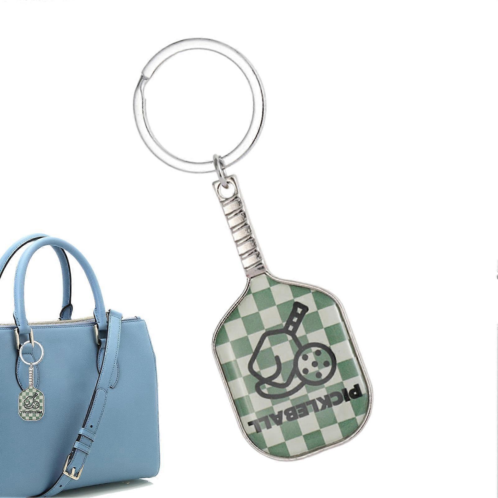 Pickleball Racket Keychain for Men and Women, Creative Green