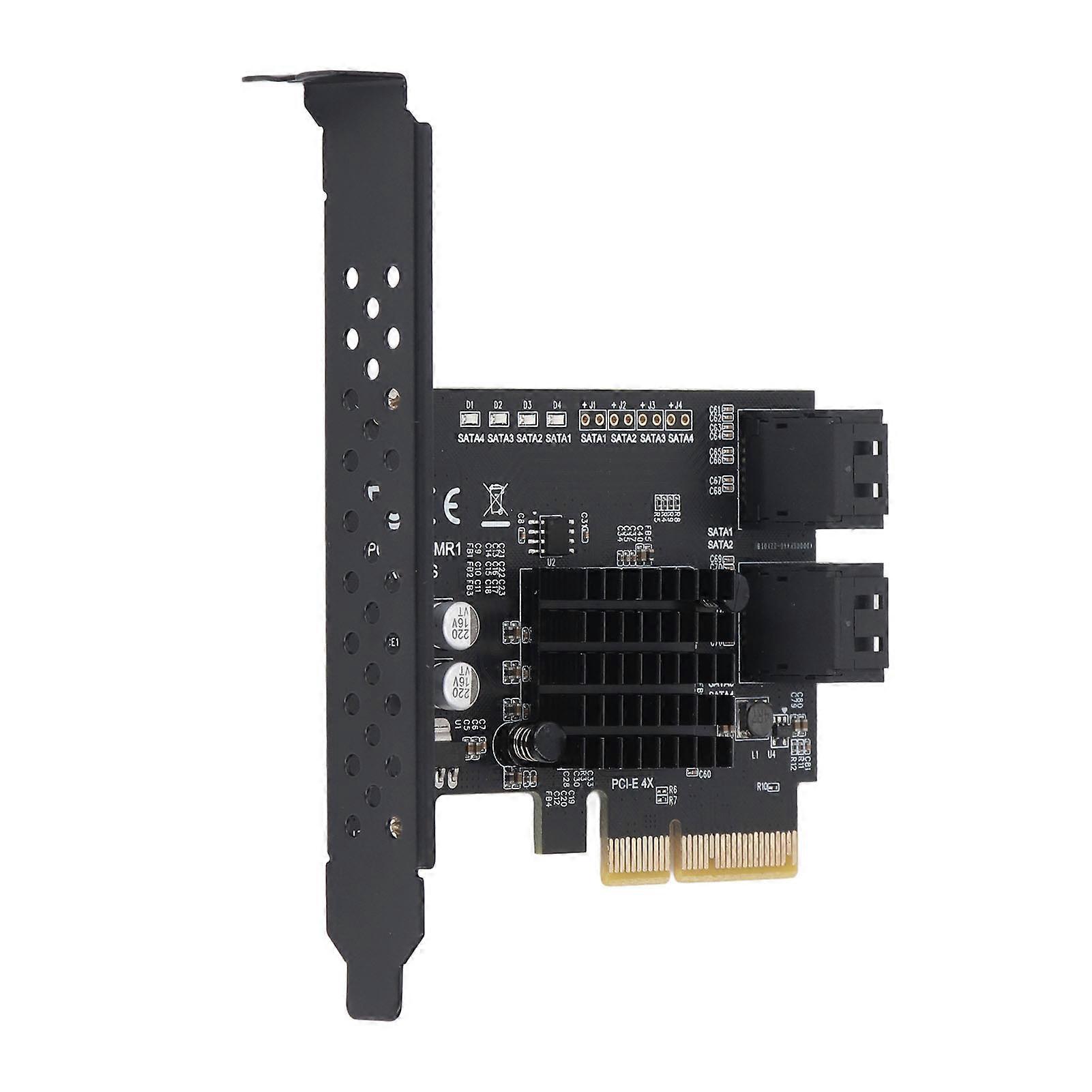 Scheda di espansione SATA3.0 Porta PCI E4 Adattatore di espansione da 6 Gbps Chipset 88SE9230 Scheda RAID IPFS