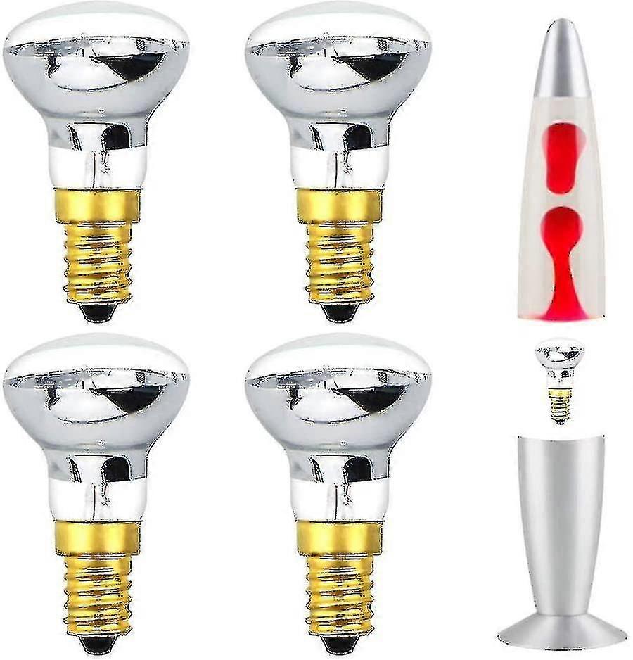 E14 SES R39 25W Warm White Incandescent Reflector Bulb - Energy Class C (Pack of 4)